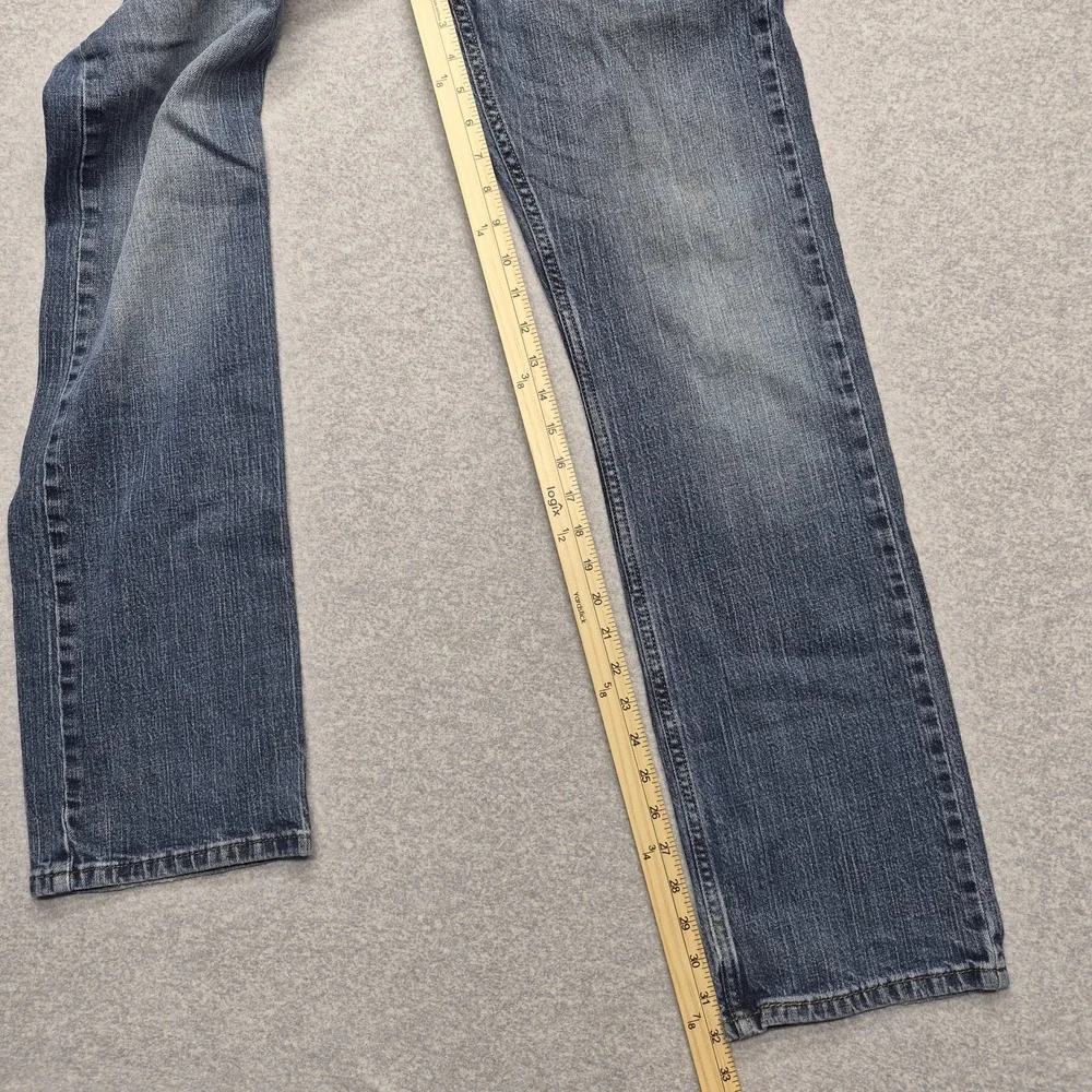 Signature Levi Jeans Mens 32x32 Blue Strauss S51 Straight Leg Denim Work Casual